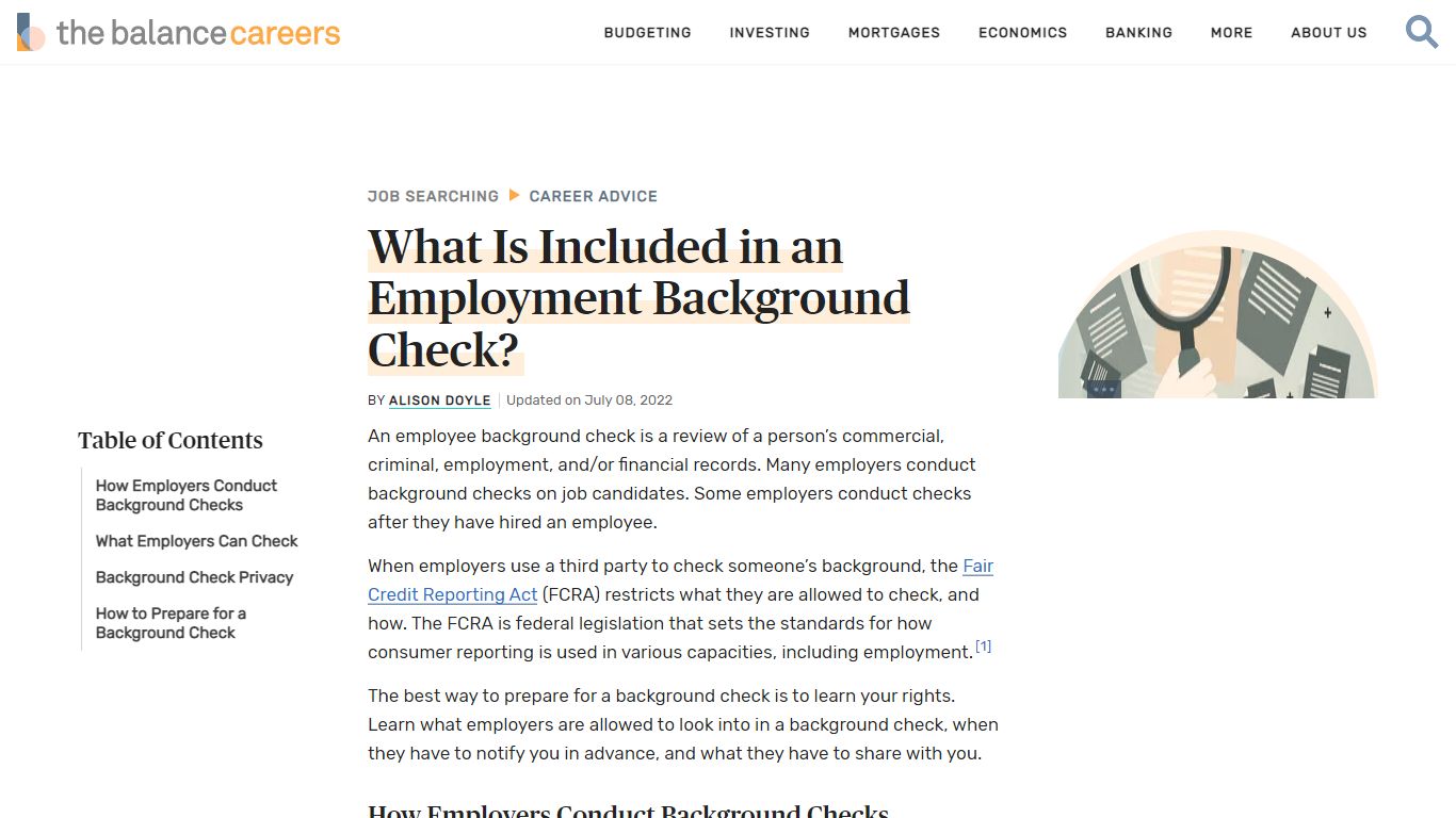 What Is Included in an Employment Background Check? - The Balance Careers